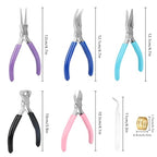 5 Pcs Jewelry Making Pliers Tools,Includes Needle,Round,Chain, Bent & Zipper Pliers for Repair, Wire Wrapping & Crafts DIY Craft Jewelry Making Supplies - style: 5pcs-Mixed Color