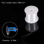 PH PandaHall 109 Yards 0.25mm Clear Fishing Line Invisible Nylon Thread Jewelry String Wire Crystal Beading Cords String for Party Christmas Decor, Seed Beads Jewelry Bracelet Making - size: 0.25mm