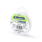Beadalon 7 Strand Stainless Steel Bead Stringing Wire, 0.010 in / 0.25 mm, Bright, 100 ft / 31 m - color: Bright, style: .010 in / 0.25 mm , 100 ft / 31 m