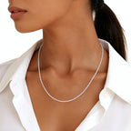 1.5mm 2mm Rope Chain 925 Sterling Silver Chain Necklace for Women, Sturdy Durable Women's Chains Necklace, 16 18 20 22 24 26 Inch - color: 1.5mm Silver, size: 18 Inches (Women's Average Length)