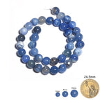 Yochus 35pcs Blue Fire Agate Stone Beads，10mm Healing Power Natural Stone Round Loose Beads for Jewelry Making Earring Necklace DIY Crafts - color: Blue Fire Dragon Agates, size: 10mm 35beads