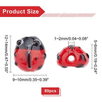 OLYCRAFT 80PCS Lampwork Beads Handmade Red Ladybug Lampwork Beads Insect Shape Handmade Bead Loose Spacer Bead for Bracket Earrings Necklace Jewelry Making - color: Ladybug