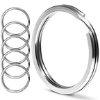 CREST Surgical and Marine Grade Stainless Steel Split Ring for Keychains SS316L Key Rings for Car Keys - color: 5-pack 316ss