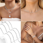 16 Ft Stainless Steel Bead Chain for Jewelry Making, 1.6 mm Thin Silver Ball Beaded Cable Link Chains Roll for DIY Necklace Bracelet Jewelry Making Supplies with Lobster Clasps Soft Tape Measure - color: Cross Bead Silver