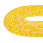 2 Strands (300PCs) Yellow Jade Rondelle Beads, 2 * 4mm Gemstone Loose Spacer Abacus Disk Beads for DIY Bracelet Necklace Earrings Jewelry Making, Craft Supplies Beading Kit - color: Yellow Jade, size: 2*4MM