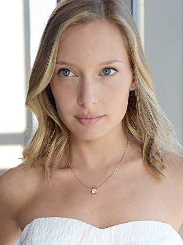 Mariell Cubic Zirconia Crystal Pendant Necklace for Women, 2 Carat 8mm CZ, for Brides, Wedding, Mother's Day Jewelry Gift - color: Rose Gold