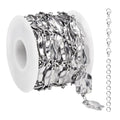 2 Yard Silver Chains for Jewelry Making Rectangle Link Chain Stainless Steel Chains Bulk - color: Silver Rectangle