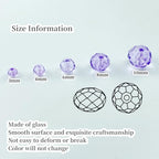 400pcs Crystal Glass Beads 4mm Faceted Rondelle Glass Spacer Beads with Hole for Bracelets Necklace Earring DIY Jewelry Making Craft(Crystal Purple) - color: Crystal Purple, size: 4mm