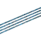 Adabele 30 Inch Natural Blue Apatite Healing Gemstone 4mm x 3mm Tiny Small Faceted Round Rondelle Loose Beads Stone Spacer (250-270pcs) for Craft Jewelry Making GK-B8 - color: Blue Apatite, size: 4mm x 3mm - 30 inch/2 strands
