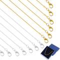 Topacket 24 Pack Necklace Chains Bulk,Gold and Silver Snake Necklace Chains for Jewelry Making 24 Inches - color: Gold and Silver, size: 24inches