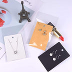 MIAHART 150 Set Earring Cards, Earring Display Cards with Self-Sealing Bags for Stud Earrings Dangle Earring Holder Card for Selling (White, Black, Kraft) - color: Multicolor