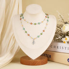 SMYHTGLIF 9.8 Feet Colorful Flower Chain for Jewelry Making Silver Stainless Steel Daisy Chain Bulk DIY Craft Jewelry Making Supplies - color: Colorful Silver