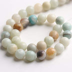 Natural Stone Beads Amazonite 10mm Polished Round Smooth Gemstone Beads for Jewelry Making 15 Inch(Amazonite,10mm) - color: Amazonite, size: 10mm