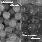 100Pcs Glass Beads 10mm Round Moon Frosted Cracked Water-Activated Transparent Glazed Beads, Ideal for DIY Bracelets Necklaces Phone Charms Craft Supplies (Translucent White) - color: Grey