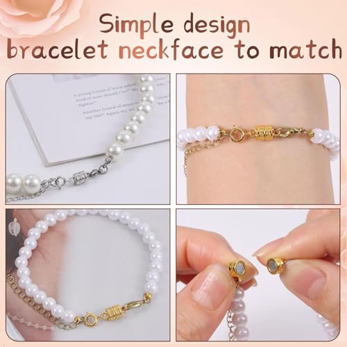 S925 Sterling Silver Magnetic Necklace Clasps and Closures,Magnetic Necklace Clasp for Jewelry Making Supplies (5silvery) - color: 5silvery