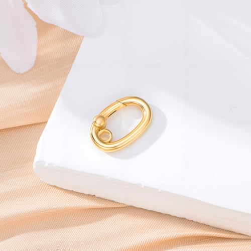 18K Gold Jewelry Clasp Necklace Extender Clasp Bracelet Extension Connector for DIY Necklace Bracelet Anklet Jewelry Making (Style 5) - style: Style 5
