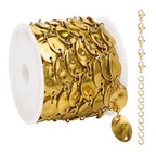 UMAOKANG 2 Yard Small Oval Chain for Jewelry Making Gold Plated Stainless Steel Chains Men and Women Necklace Bracelet DIY - color: Gold Small Oval