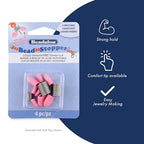 Beadalon Bead Stopper, Combo Pack, Pink Tips, 2 Large, 2 Small, 4 pc - size: Combo Pack, 4 pc