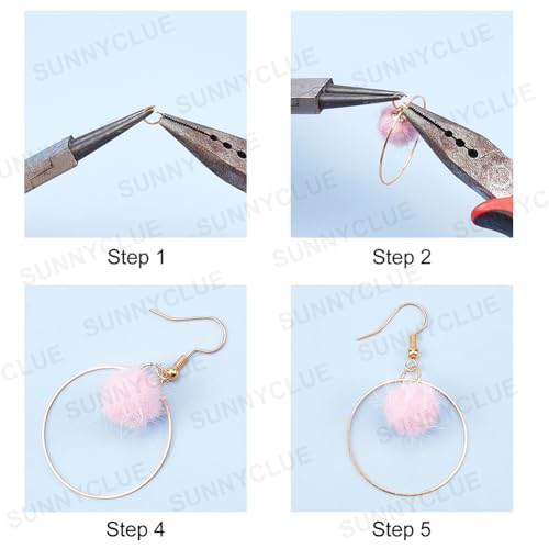 SUNNYCLUE 1 Box DIY 9 Pairs Valentine's Earring Making Kits Heart Enamel Charms Wood Pendants & Glass Beads & Earring Hooks for Women Beginners DIY Earring Jewelry Making