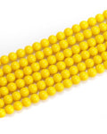 8mm Glass Beads 46PCS Glass Beads for Jewelry Making Charm Round Loose Bead for Bracelet Making Kit (Dark Yellow Glass) - color: Dark Yellow Glass