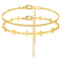 Gold Bracelets Set for Women Stack, Chunky Thick Bracelets Stack for Women Trendy, Simple Dainty Thin Gold Plated Cuff Stackable Bracelets With Beaded Cuban Paperclip Snake Rope Bangle Hand Chain Jewelry - style: Style 04-gold