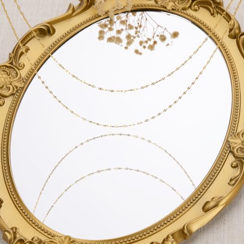 GTVOODX 33 Feet 18K Gold PVD Plated Stainless Steel Lip Chains for Jewelry Making 2mm Dapped Sequin Chain Spool Bulk for DIY Necklace and Bracelet Accessories - color: Gold Lip