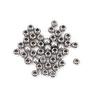 BEADIA Stainless Steel Spacer Beads 6x5mm Round Loose Charm Caps Beads for DIY Jewelry Making 100pcs with 2.5mm Hole - color: 6x5mm 2.5mm