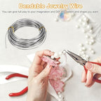 M METERXITY 12 Gauge Stainless Steel Craft Wire, 2.0mm 32.8 ft Bendable Floral Snare Wire for Jewelry Making/Sculpting/Armature Crafting/Floral Bonsai/DIY Crafts - size: 12 Gauge x 32.8 ft