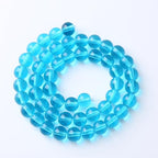 45pcs 8mm Topaz Blue Crystal Glass Beads Round Loose Spacer Beads for Jewelry Making DIY Bracelet Necklace Healing Power Stone - color: Blue Crystal Glass, size: 8mm