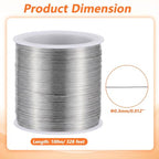 28 Gauge Jewelry Copper Wire, 328 ft/100 m Rust Resistant Craft Copper Wires, Bulk Soft Pure Silver Coppers Wire, Plated Metal Thin Beads Wires for Making Crafts Wrapping Jewelry - color: Silver