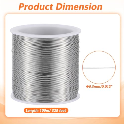 28 Gauge Jewelry Copper Wire, 328 ft/100 m Rust Resistant Craft Copper Wires, Bulk Soft Pure Silver Coppers Wire, Plated Metal Thin Beads Wires for Making Crafts Wrapping Jewelry - color: Silver