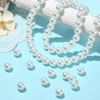 DanLingJewelry 70Pcs 12mm White Glass Pearl Beads Imitation Pearl Round Beads for DIY Craft Necklaces Bracelets Jewelry Making - color: 70pcs - Glass Pearl