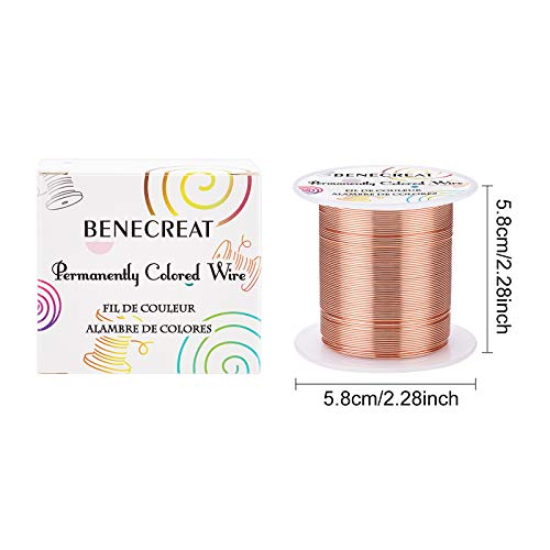 BENECREAT 22 Gauge 55 Yards Jewelry Beading Wire Tarnish Resistant Copper Wire for Beading Wrapping and Other Jewelry Craft Making - color: Copper, size: 22 Gauge