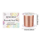 BENECREAT 22 Gauge 55 Yards Jewelry Beading Wire Tarnish Resistant Copper Wire for Beading Wrapping and Other Jewelry Craft Making - color: Copper, size: 22 Gauge