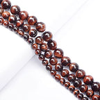 AD Beads Natural Gemstone Round Loose Beads 15" for Bracelet Necklace Earrings Jwelery Making Crafts DIY (4mm, Red Tiger Eye) - color: Red Tiger Eye, size: 4mm