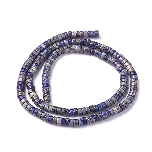 Craftdady 354pcs Heishi Coin Natural African Pyrite Gemstone Beads Flat Round Disc Energy Healing Crystal Stone Loose Beads 4mm for Jewelry Bracelet Necklace Earring, Lilac - color: African Pyrite, Lilac, size: 4mm