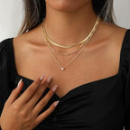 Coshilta Layered Gold Necklaces for Women, 14K Plated Gold Sterling Silver Plated Dainty Pendant Necklace Set with Cubic Zirconia,Stackable Chain Choker,Trendy Personalized Jewelry Gift Non Tarnish - style: C-N0492-CZ