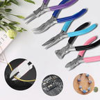 5 Pcs Jewelry Making Pliers Tools,Includes Needle,Round,Chain, Bent & Zipper Pliers for Repair, Wire Wrapping & Crafts DIY Craft Jewelry Making Supplies - style: 5pcs-Mixed Color