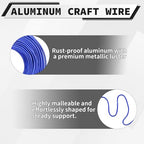 12 Gauge Aluminum Craft Wire, 100 Feet 2mm Bendable Metal Wire for Jewelry Making, Sculpting and Floral Design, Soft Armature Wire for DIY Crafts (Royal Blue) - size: 12 Gauge(2mm), style: Royal Blue