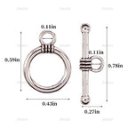 AUEAR, 150 Sets Silver Toggle Jewelry Clasps Necklace OT for Making - color: Silver, size: 150 Set