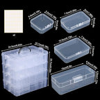 SGHUO Bead Organizer Box, 84 pcs Small Organizers, 4-Tier Stackable Storage Container Box for Art Craft Storage, Washi Tape, Kids Toys, Jewelry, Beauty & Sewing Supplies - style: 4 tier-mix
