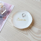 HOME SMILE I Still Do Ring Dish Annniversary Gifts for Women or Wife, Jewelry Dish Holder for Anniversary,Elegant Trinket Tray,Ceramic - style: I Still Do
