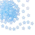 UR URLIFEHALL 100 Pcs Light Sky Blue Spray Painted Glass Star Beads for Earring Bracelet Necklace Jewelry DIY Craft Making - color: 100pcs-8x8.5x4mm-light sky blue star glass beads