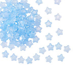 UR URLIFEHALL 100 Pcs Light Sky Blue Spray Painted Glass Star Beads for Earring Bracelet Necklace Jewelry DIY Craft Making - color: 100pcs-8x8.5x4mm-light sky blue star glass beads