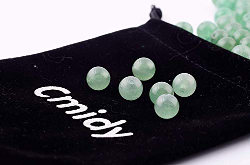 Natural Stone Beads 100pcs 6mm Green Aventurine Round Genuine Stone Beading Loose Gemstone Hole 1mm DIY Charm Smooth Beads for Bracelet Necklace Earrings Jewelry Making (Green Aventurine, 6mm) - color: Green Aventurine, size: 6mm