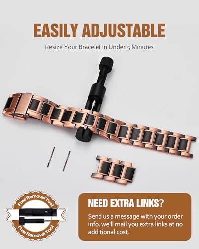 Jecanori Copper Magnetic Bracelet for Men, 3X Strength Pure Copper Bracelet for Men,Ideal Gift - style: The Forge