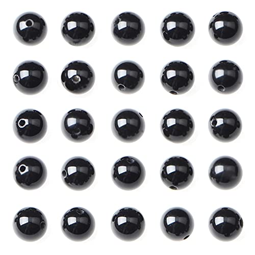 AD Beads 8mm Natural Round Loose Beads 110 Pieces, for Making 108 Mala Prayer Beads Necklace, Bracelet & Yoga Meditation, Jewelry Design (Black Onyx) - color: Black Onyx