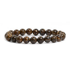 Justinstones 8mm Round Beads Stretch Bracelet 7 Inch Unisex - color: Bronzite