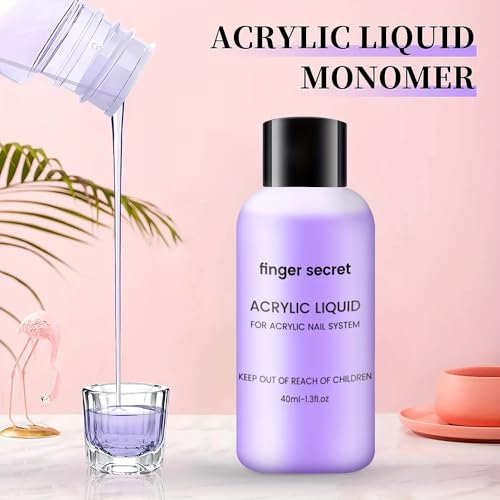 Basic Acrylic Nail Kit,Acrylic Powder and Liquid Set,AcrylicS NailS Liquid,3Colors NailS AcrylicS Powder Kit with Manicure Tools for Beginner Nail Art Manicure DIY (A2)