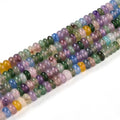 1 Strand Natural White Jade Rondelle Beads Strands Dyed Gemstone Beads Spacers for Jewelry Making Bracelets Necklace DIY Crafts 4.5x2.5~3mm 14.5" About 142~148pcs/strand Mixed Color - color: Mixed Color
